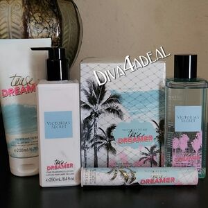Victoria’s Secret TEASE DREAMER 3.4 FL OZ & Mini/Travel Spray 5PC Bundle